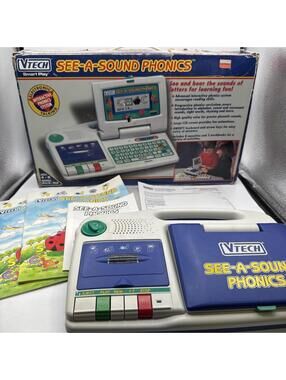 Vintage 90s Vtech See-A-Sound Phonics Interactive Computer Cassette Takes